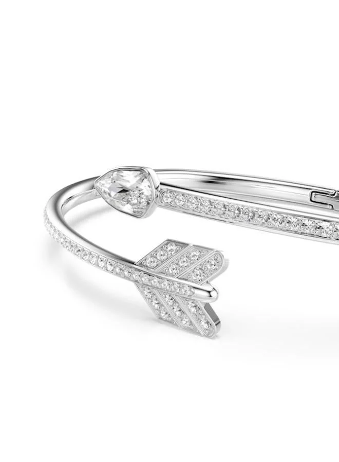 SWAROVSKI  Idyllia Medium Crystal Rhodium Plated Bangle for Women | Best Price UAE